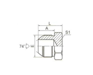 METRIC MALE 74° CONE PLUG