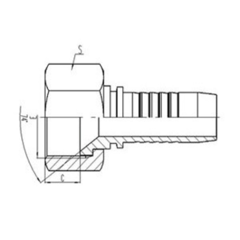 公制內(nèi)螺紋74°內(nèi)錐面密封